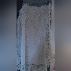 Lace white off shoulder dress